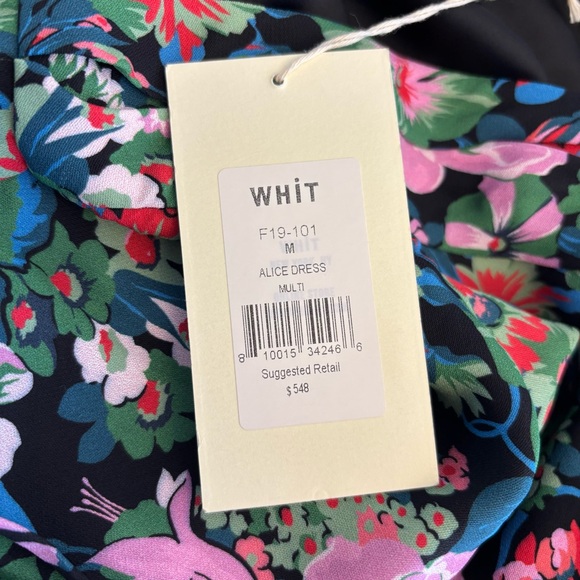 WHIT Alice Floral Multicolor Long Sleeve Dress Medium NEW - Picture 6 of 15